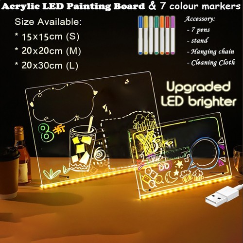 Led note board with - with, night