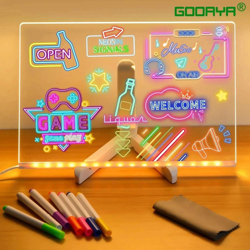 Led note board with - board, night