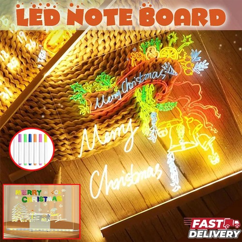 Led note board with - board, night