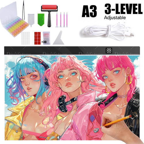 Led drawing tracing - drawing, board