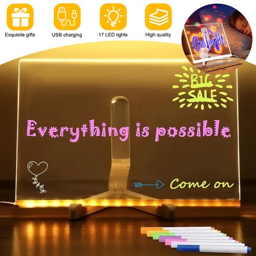 Led drawing board message - drawing,