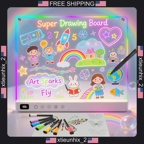 Kids led drawing board with - led,